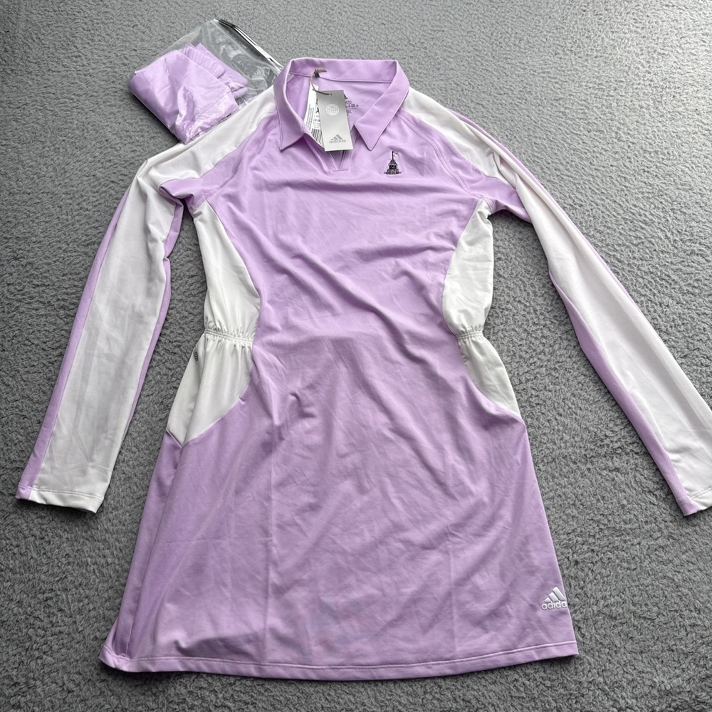 Adidas Golf Dress Girls XL 14-15 Lilac Solid Long Sleeve Skort HF9190